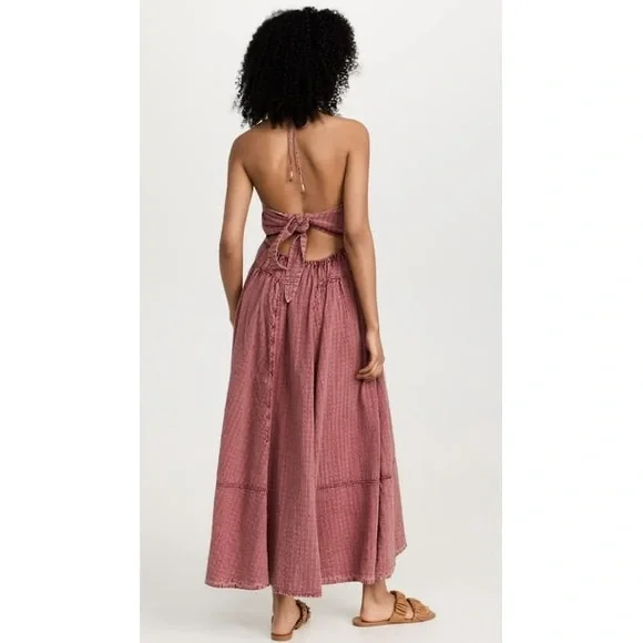 120. FREE PEOPLE Mind Over Matter Midi in Burnt Henna Sz M NWOT $198 - Picture 8 of 12